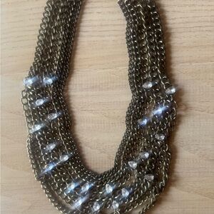 BaubleBar Gold and Silver Crystal Necklace